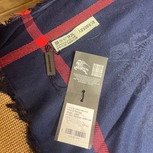 Burberry 70x28 plaid scarf. Brand new. Still in packaging.